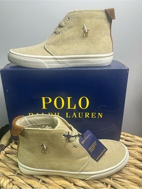 Polo by Ralph Lauren Tan Canvas Chukka Boots